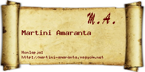 Martini Amaranta névjegykártya